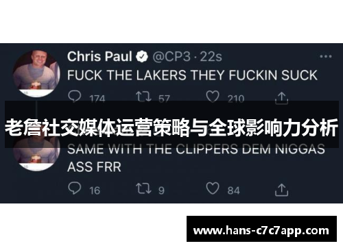 老詹社交媒体运营策略与全球影响力分析